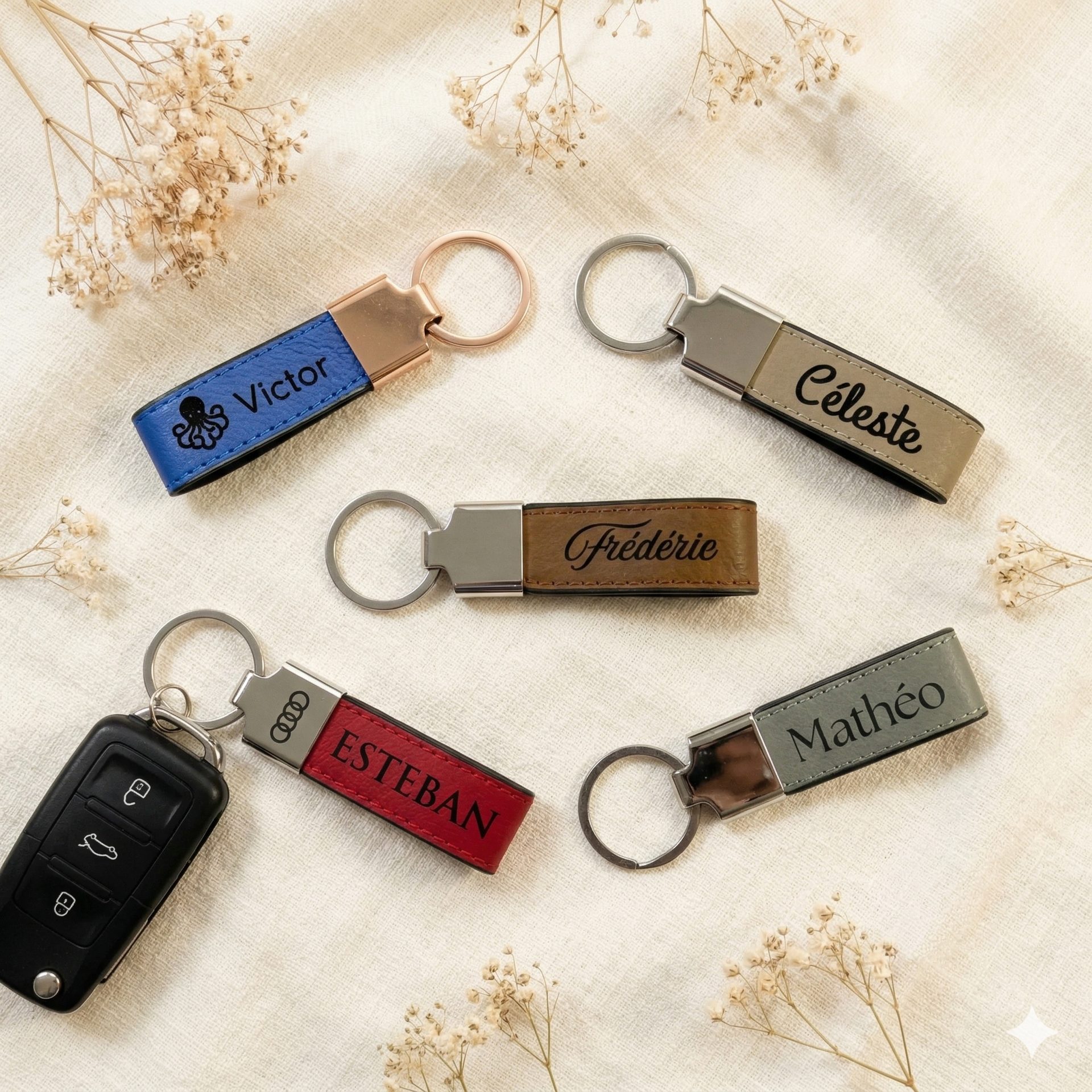 Porte-clés simili cuir